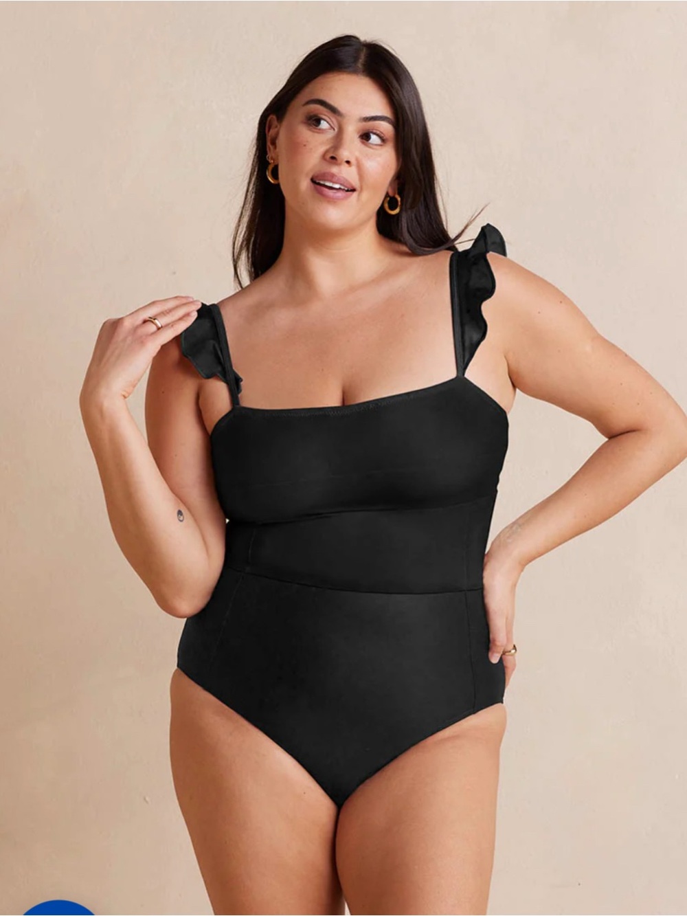 Women’s Summer salt The Ruffle Oasis Black Sea Urchin One Piece Swimsuit 12 - Picture 3 of 7